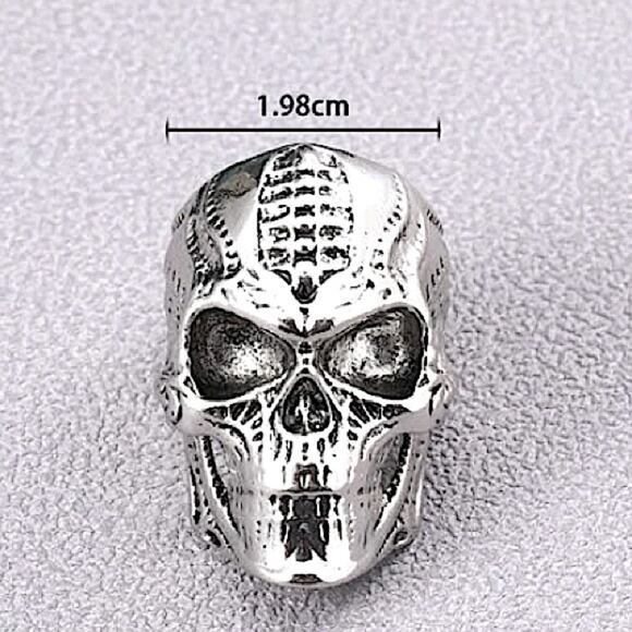 STAINLESS STEEL SKULL RING - Picture 3 of 4